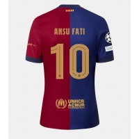 Fotbalové Dres Barcelona Ansu Fati #10 Domácí 2024-25 Krátký Rukáv